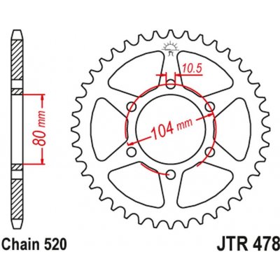 JT Sprockets JTR1478-45 | Zboží Auto