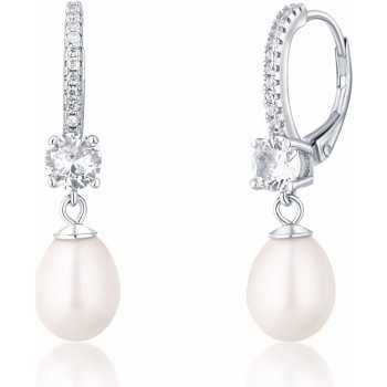 JwL Luxury Pearls půvabné stříbrné s pravými perlami a zirkony JL0739