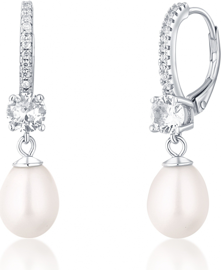 JwL Luxury Pearls půvabné stříbrné s pravými perlami a zirkony JL0739 od  990 Kč - Heureka.cz