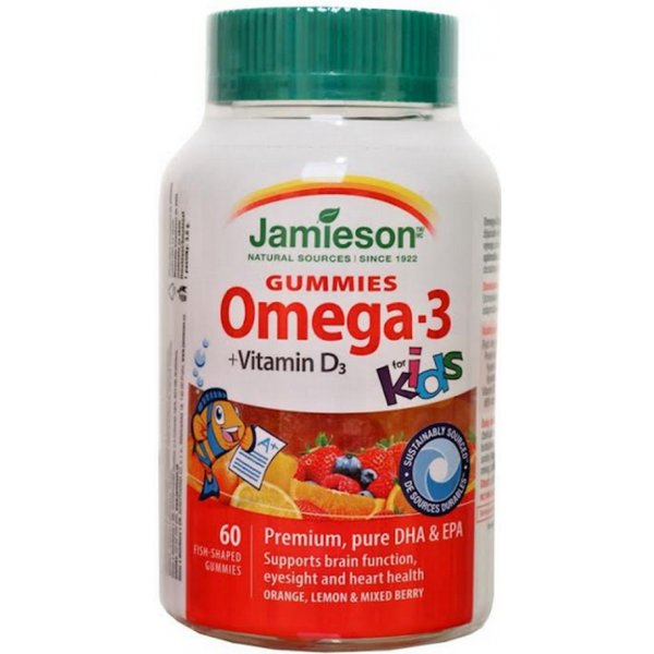 Doplněk stravy Jamieson Omega-3 Kids Gummies želatinové pastilky 60 ks