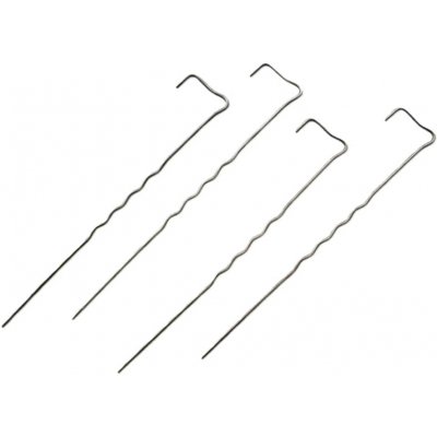 GTEX Ocelové kotvící skoby do země PROFI L 30cm × 4mm – balení 50 ks – Sleviste.cz