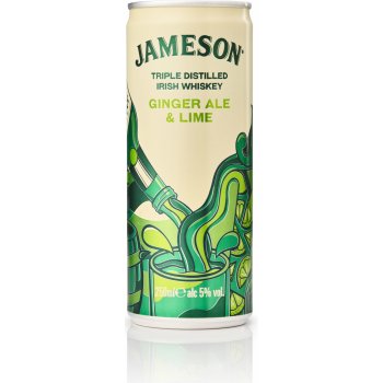 Jameson Ginger Ale & Lime plech 5% 0,25 l (holá láhev)