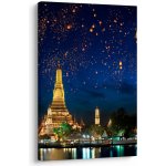 Obraz - Lampióny štěstí, Bangkok, jednodílný 60x90 cm – Hledejceny.cz