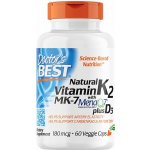Doctor's Best Vitamin K2 MK-7 MenaQ7 plus Vitamin D3 180 mcg 60 rostlinných kapslí – Hledejceny.cz