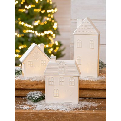 Gilde Porcelánový LED dům Rotterdam, 17 cm 499038 – Hledejceny.cz