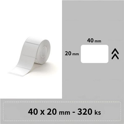Niimbot štítky R 40x20mm 320ks Bílé pro B21, B21S, B3, B1S – Zboží Živě