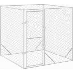 vidaXL Venkovní psí kotec stříbrný 200 x 200 x 200 cm – HobbyKompas.cz