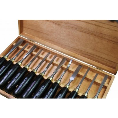 Řezbářská dláta na dřevo, sada 12 ks v kazetě SCH12TLG Holzmann – Hledejceny.cz