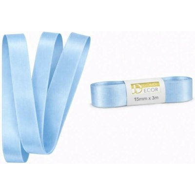 Stuha saténová světle modrá - skládaná 15mm x 3m (6,-Kč/m) – Hledejceny.cz