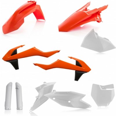 Acerbis plastový full kit KTM SX/SXF/16-18 kromě SX250/16 replica 18 červená/ /bílá oranžová – Sleviste.cz