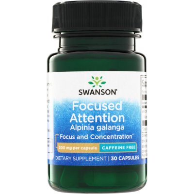 Swanson Focused Attention Alpinia Galanga 300 mg 30 kapslí – Hledejceny.cz