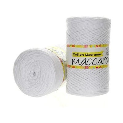 Maccaroni Cotton Macrame bílá 02-401 – Zboží Dáma Maccaroni Cotton Macrame bílá 02-401 – Zboží Dáma