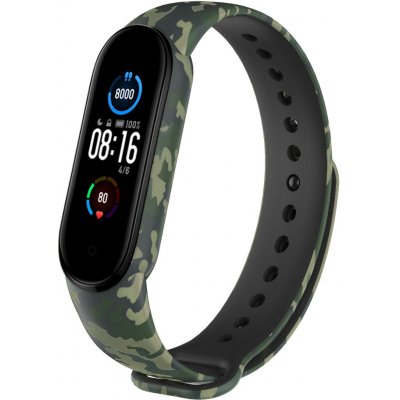 Xiaomi Mi Band 5/6 náhradní náramek Maskáč Zelená MBSCZ-5KAM001 – Zboží Živě