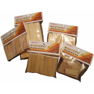 Xtline VAŠEK Klínky montážní dřevěné | 80x25x10-3 mm 1bal/20ks – Hledejceny.cz