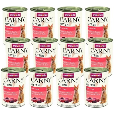 ANIMONDA Cat Carny Kittenhovězí, krůtí srdce 12 x 400 g – Hledejceny.cz