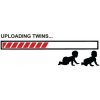 Těhotenské a kojící tričko Bezvatriko tričko Uploading twins bílá