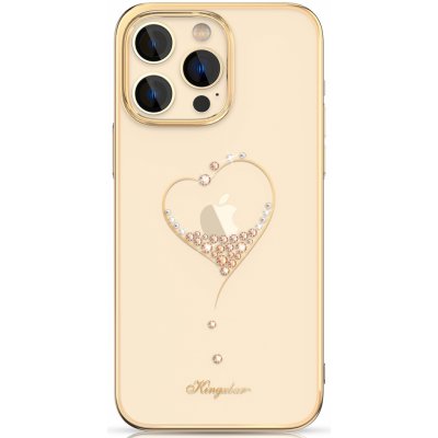 Pouzdro Kingxbar Wish Series silikonové s original Swarovski crystals na iPhone 14 PLUS Gold – Zboží Mobilmania