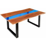 Interior DE LIQUID 160 cm masiv akácie modrý epoxidový pás – Zbozi.Blesk.cz