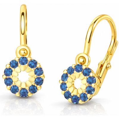 Soliter Dětské zlaté náušnice s modrými zirkony 239 001 00516 – Sleviste.cz