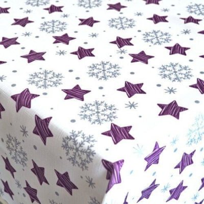 Olzatex ubrus Hvězdy fialové 38x100 cm – Zboží Mobilmania