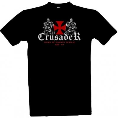 Tričko s potiskem Rytíř templář Order of Knights Templar pánské černá