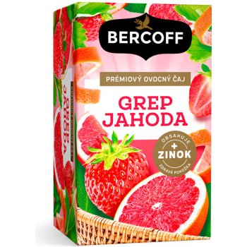 Bercoff Prémiový ovocný čaj GREP&JAHODA 16 x 2 g