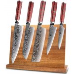 SaKuRo Sada 5 kuchyňských nožů z damaškové oceli S35VN Inferno – Zbozi.Blesk.cz