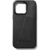 Pouzdro a kryt na mobilní telefon Mujjo Full Leather Wallet iPhone 15 Pro Max černé