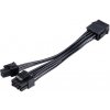 PC kabel Akasa redukce napájecí 8-pin na 8+4pin 15cm černá AK-CBPW22-15