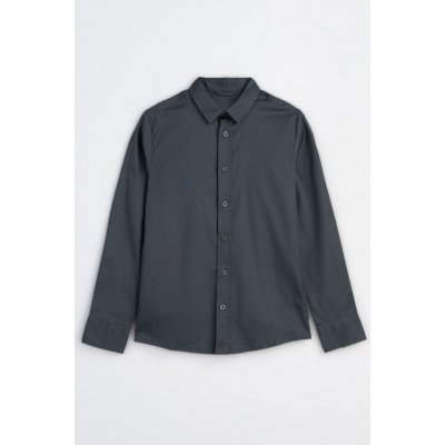 Reporter Young chlapecká šedá košile běžného střihu s dlouhým rukávem šedá – Zboží Dáma
