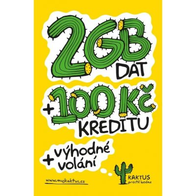 T-Mobile SIM karta KAKTUS 100 Kč + 2 GB – Sleviste.cz