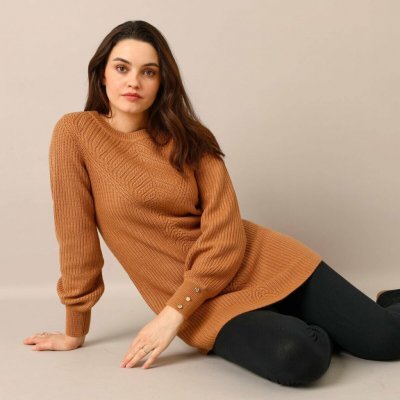 Tunikový pulovr se vzorem oříšková – Zbozi.Blesk.cz