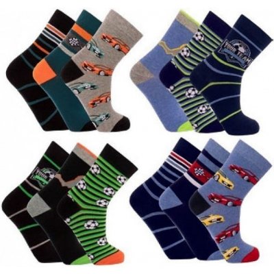 Trendy Socks AUTA a FOTBAL dětské barevné ponožky