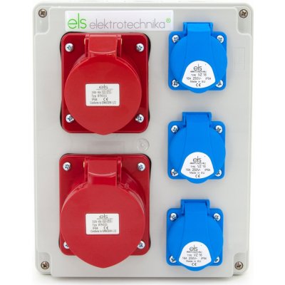 Staveništní rozvaděč ELS Elektrotechnika 32A, 3x16A, 230V, IP67 – Sleviste.cz