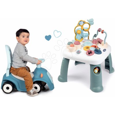 Smoby Set didaktický stolek Activity Table Little a modré se zvuky a vodicí tyčí s ohrádkou