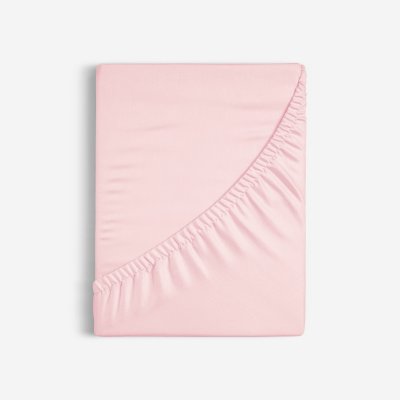 Goldea bavlna napínací prostěradlo pudrově růžové 80x160