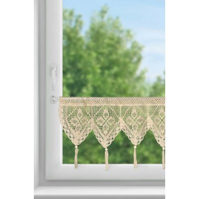 EUROFIRANY KRÁTKÁ ZÁCLONA NA PÁSCE MARTHA 150X30 CM SVĚTLEBÉŽOVÁ – Hledejceny.cz