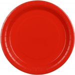 PartyDeco Papírové talířky červené 23 cm – Sleviste.cz