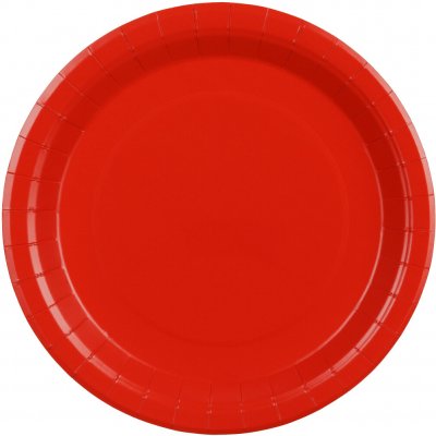 PartyDeco Papírové talířky červené 23 cm – Sleviste.cz