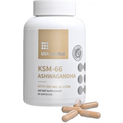 USA medical KSM-66 Ashwagandha 60 kapslí – Hledejceny.cz
