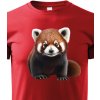 Dětské tričko dětské triko červená panda 2, červená