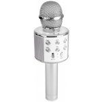 MAX KM01 Karaoke mikrofon s reproduktorem BT a MP3 stříbrný – Zboží Mobilmania