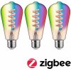 Žárovka Paulmann P 29164 Filament 230V Smart Home Zigbee 3.0 LED žárovka ST64 E27 3x6,3W RGBW+ stmívatelné zlatá