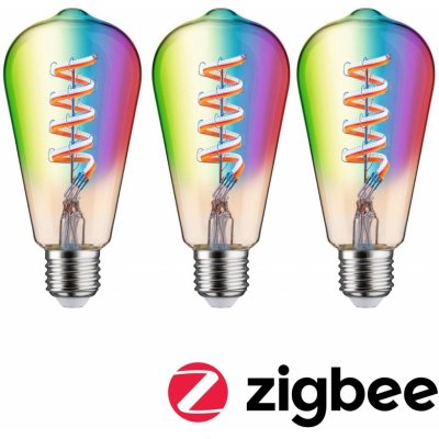 Paulmann P 29164 Filament 230V Smart Home Zigbee 3.0 LED žárovka ST64 E27 3x6,3W RGBW+ stmívatelné zlatá – Hledejceny.cz