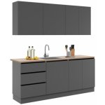 DOMOLETTI Kuchyňská sestava Asti 200 cm dub – Zboží Mobilmania