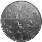 Česká mincovna 650. výročí položení základního kamene Karlova mostu 200 Kč 2007 stříbrná mince Proof 13 g – Zboží Dáma