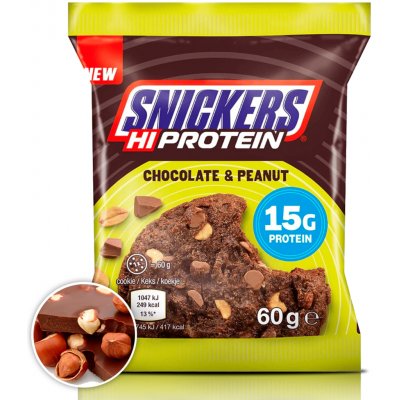 Mars Snickers High Protein Cookie čokoláda/arašídy 60 g – Sleviste.cz