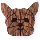BeWooden dřevěná brož ve tvaru psa Yorkshire Brooch