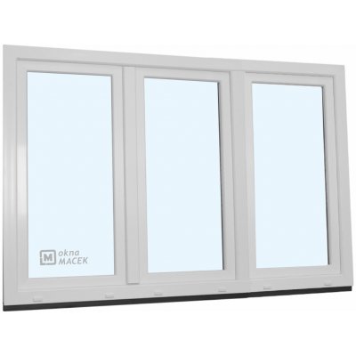 KNIPPING Plastové okno - 70 AD, 2400x1500 mm, OS+O/OS, bílá – Sleviste.cz