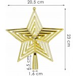 SPRINGOS Hvězda na vánoční stromeček 23cm zlatá vánoční ozdoba CA1277-XG – Hledejceny.cz